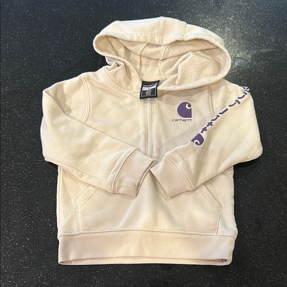 Carhartt Kids 2/3T Orange T-Shirt and Cream Hoodie Set - Picture 2 of 11